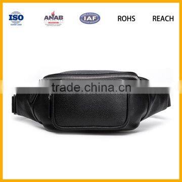 Elegant Design Favorable Price Black PU Material Unisex Cycling Waist Bag With Small Pocket photo-3