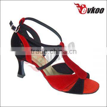 women/girls red/green/black colors suede material upper 3" high heel dance shoes for tango/salsa dance shoes