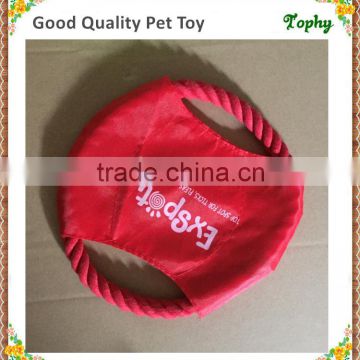 Tophy High quality cotton rope frisbee pet outdoor toy for dog