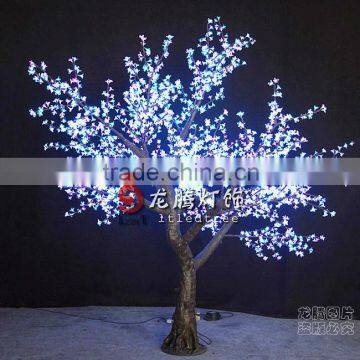 RGB color outdoor artificial lighted trees