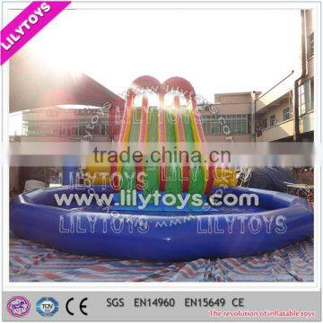 Unique 0.6-0.9mm tarpaulin pvc used water park slides made in professional China supplier