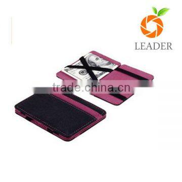 Wholesale Factory Price Colorful Blocking Magic Wallet,genuine Leather Card Holder photo-2