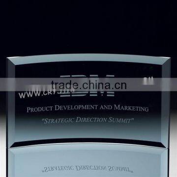 Wholesale 2016 crystal jade glass trophy awards blank for business gift