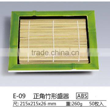 E-09 Plastic Bamboo Dinnerware