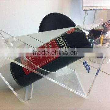 countertop single acrylic wine bottle display stand