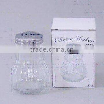 with metal lid clear glass spice jar