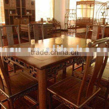 Antique Carved Dining Set-Chestnut