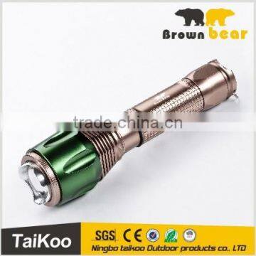 5w Green&copper-colored Rechargeable Led Flashlight