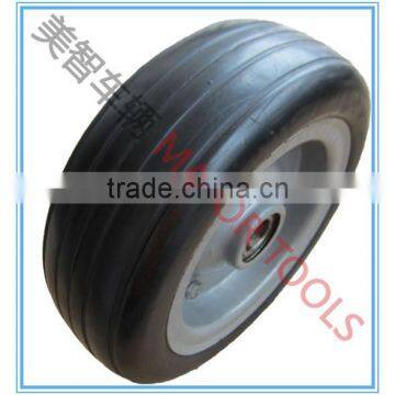 10x3.5 solid rubber wheel with 6204 bearing