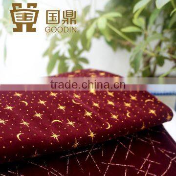 STOCK TEXTILE GILDED FABRIC FLOCKING