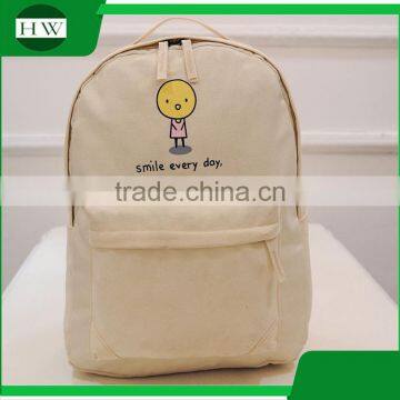 China Supplier Promotional custom cartoon canvas children kids camping school bags backpack