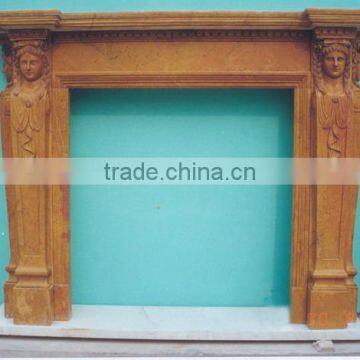 Indoor Freestanding Marble Fireplace Mantel photo-4