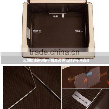 N493 Household Non Woven Box Zipper Foldable Clothing Storage Box photo-4