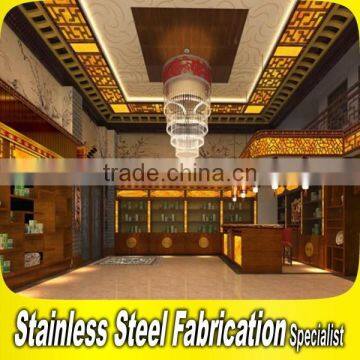 Customed Design Luxury Stainless Steel Interior Hotel Lobby Decoration photo-4