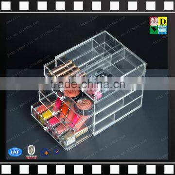 2016 Factory Price 3 Tiers Acrylic Drawer makeup Storage Box/acrylic drawer box drawer box manufacture