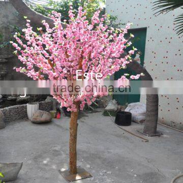 Atificial pink peach blossom flower tree for home decoration fiberglass trunk