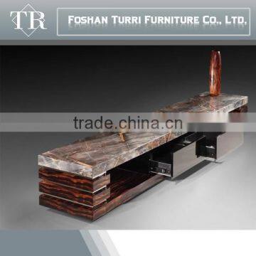 Modern Italian Nature Marble Top tv Cabinet With Drawer for Living Room photo-2