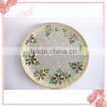 Flower Patterned Elegant Glass Handicraft Stained Mosaic Giant Glass Vases photo-2