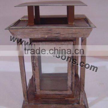 Wedding Antioue Candle Holder Gold Metal Lantern photo-2