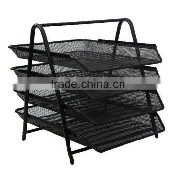 Hot Sale 4-Tier Metal Mesh Document Tray,Durable Desk Tray,Document Organizer photo-2