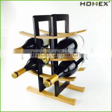 Curved Bamboo Designed Wine Stand Wine Rack Homex BSCI/Factory photo-2