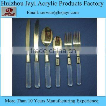 China manufacturer wholesale plexiglass handle flatware