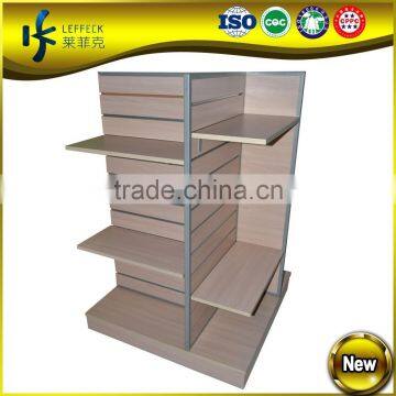 Supermarket Wooden Display Shelf,Double-Side Supermarket Shelf,Shelf Factory