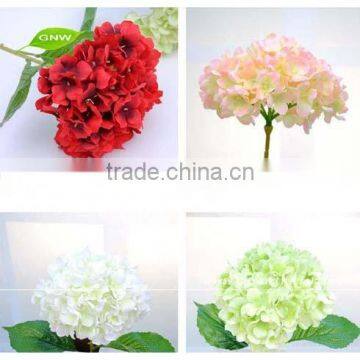 GNW FLH01 Factory Price Silk Flower Wedding Bouquet Wholesale Artificial Hydrangea Flowers photo-2