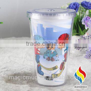 Hot Sale Double Wall Acrylic Tumbler With Paper Insert