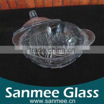 Engraved Quality Glass Candy Bowl Glass Sugar Bowl photo-2