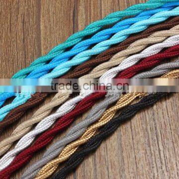 Electrical Wire Fabric Weaving Cable Colorful 2 Cord Textile Braided Wire photo-6