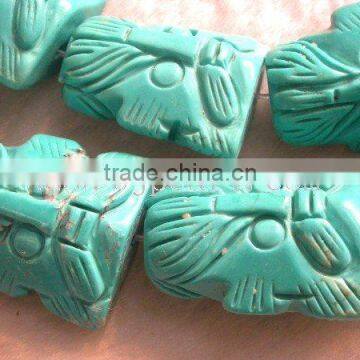 15*25mm blue face turquoise loose beads