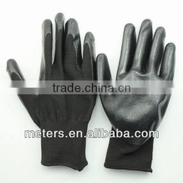 13 Gauge Polyester Liner Nitrile Gloves