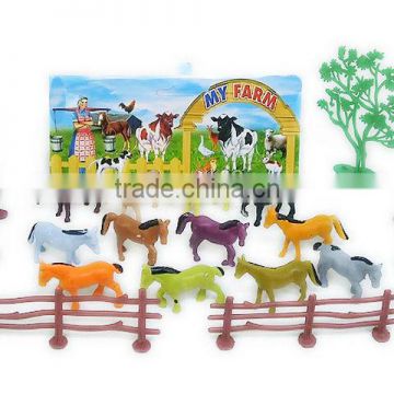 hot selling ABS promotion small toy plastic horses with EN71