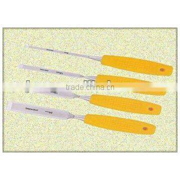 plastic handle PVC bag pack 4 pcs/ chisels set