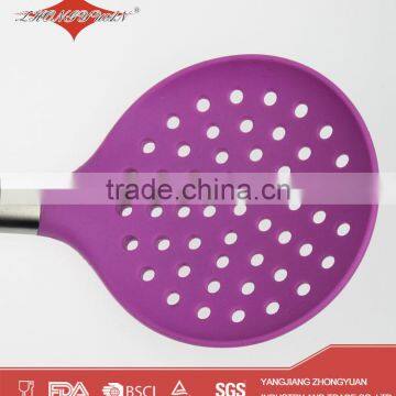 Colorful Stainless Steel Handle Food Silicone Rubber Kitchen Utensils photo-5