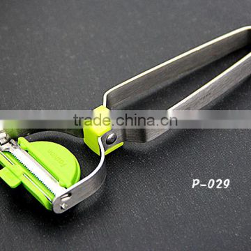 P029 Kasun gadget potato slicer Stainless Steel coconut Y Peeler in green with fridge magnets