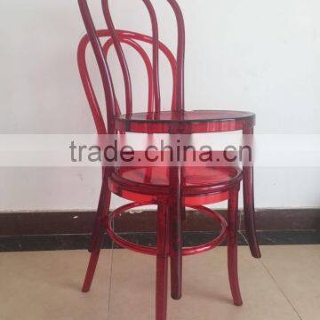 Black Resin Thonet Chair Hotel Dining Chair Resin Chair photo-2