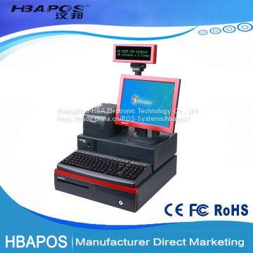 HBA-K6 Pos machine for store / Pos system equipment/cash device for supermarket special made for restaurant