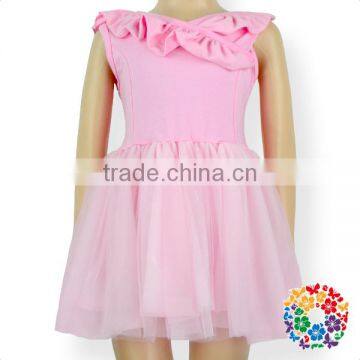 Fancy Girls Party Dresses Baby Girl Party Backless Dress Design Summer Girl Sleeveless Tulle Dress With Waistband photo-4