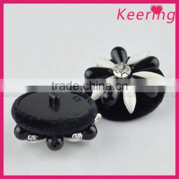 Keering-made New Arrival Black Handmade Sew on Fancy Decorative Buttons for Fur Coat WBKA-301 photo-3