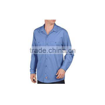 Men's Long Sleeve Pocketed Industrial Cotton Work Shirts photo-4