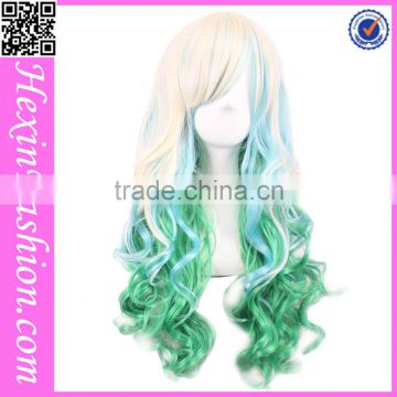 Lover-beauty 68 CM Light Green Gradient Doll Wig