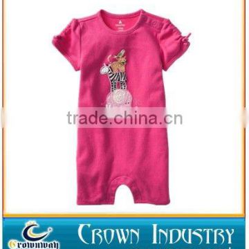 2013 short sleeve baby ramper in organic cotton