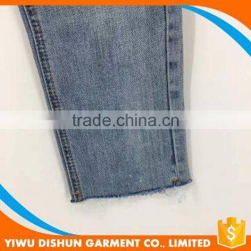 Women Wholesale Brand Worn Ninth Pants Blue Jeans photo-4