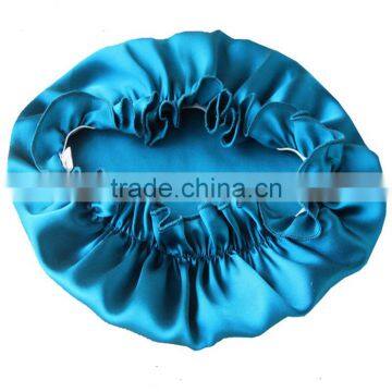 wholesale good quality fashion lady nightcap hair care sleep hat 100% pure silk sleep cap bonnet hat