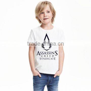 2017 Latest Fashion Hot Sale Custom Wholesale Kids Children's Printed Boutique Short Sleeve Organic Cotton t Shirt photo-3