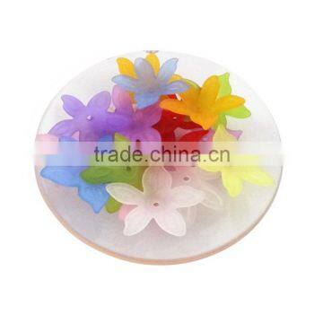 Custom flower design acrylic charm cheap handmade flower charms for diy jewelry accessories