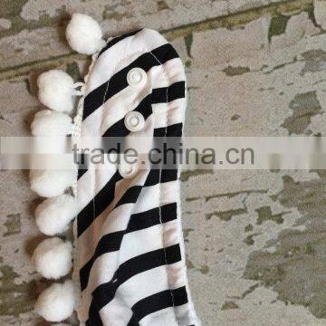 Baby Boutique Bibs Cotton Fabric Black and White Stripes Kids Feeding Hot Products 2017 photo-5