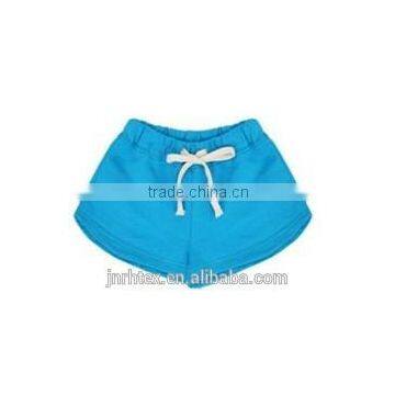 Top quality custom design 100 cotton plain girls beach shorts